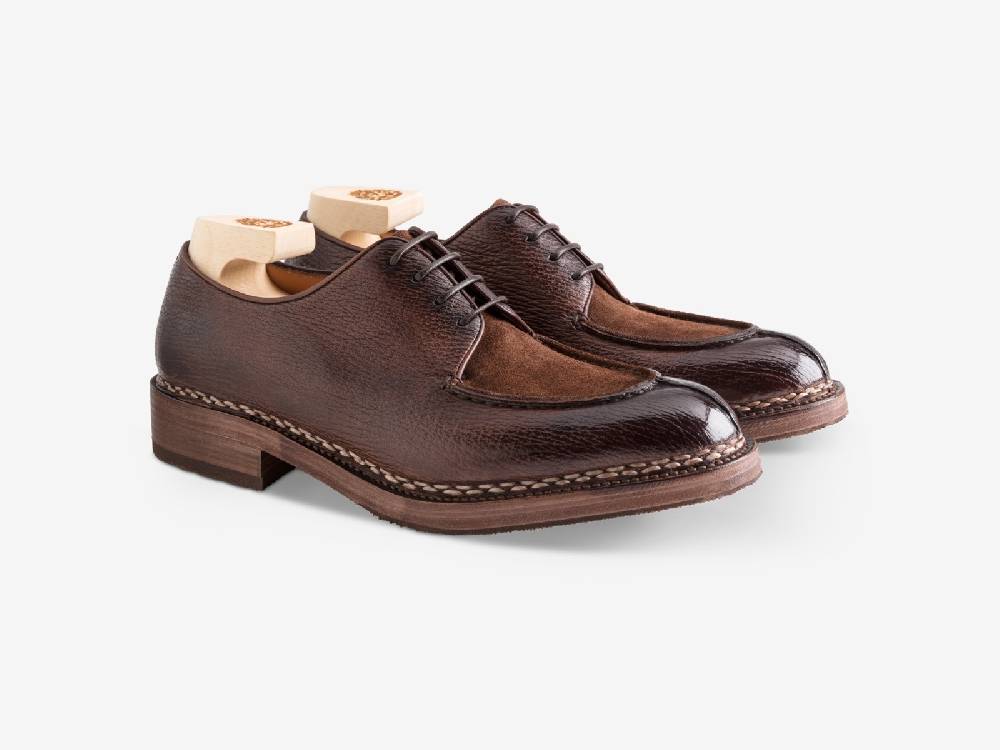 Paolo Sartori Art. 797 Derby in Montella Shark and Suede Leather Vendita Calda