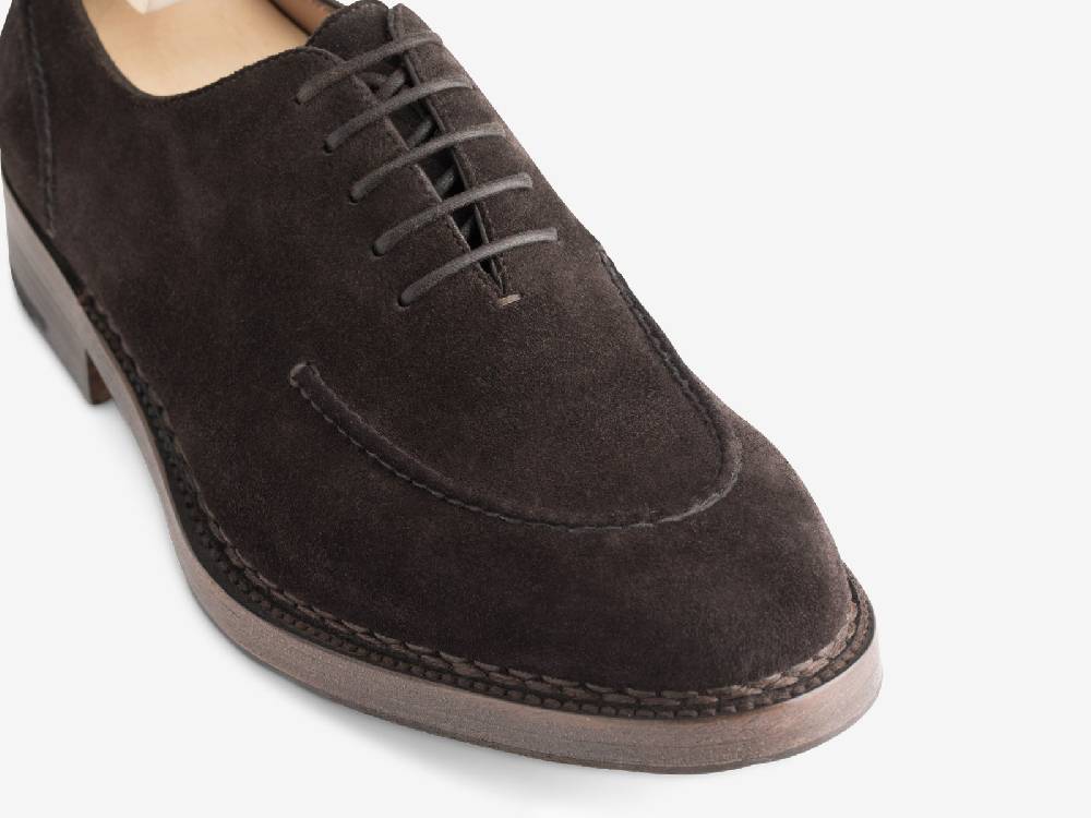 Paolo Sartori Art.666 Oxford in Camoscio Dark Brown Saldi Di Fabbrica
