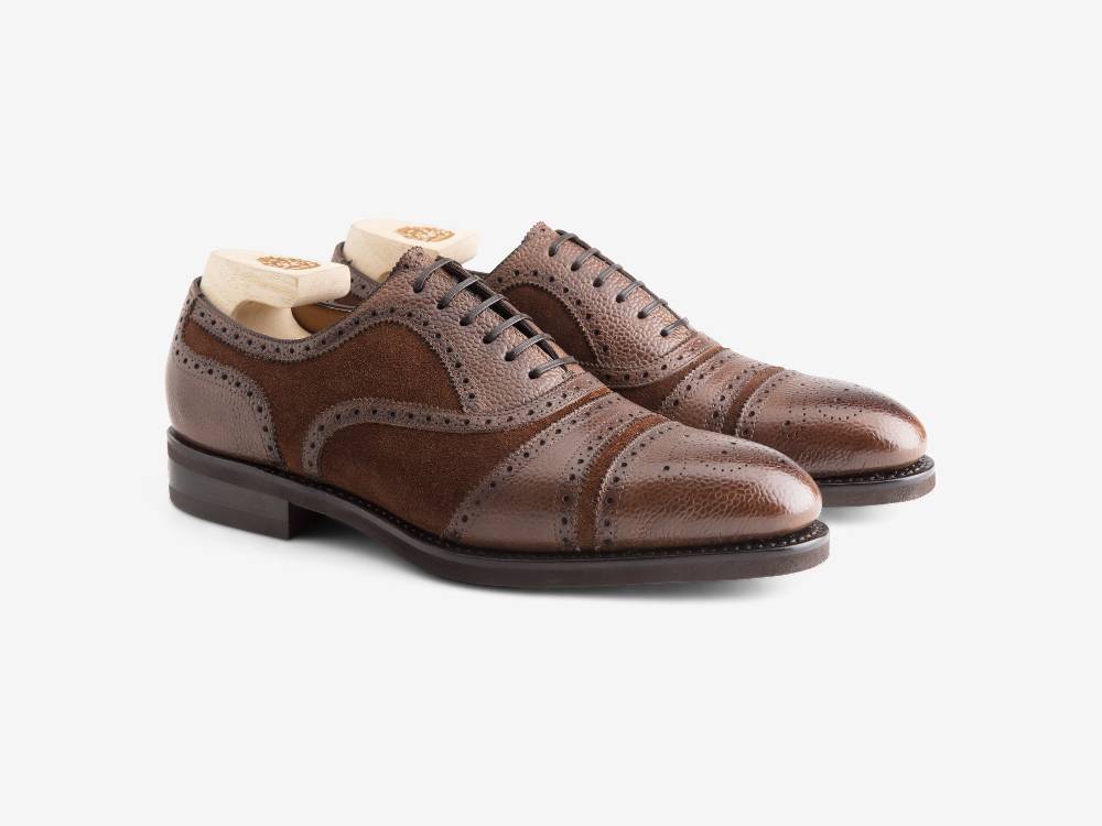 Paolo Sartori Art.626 Oxford in Camoscio Marrone Vendite Flash