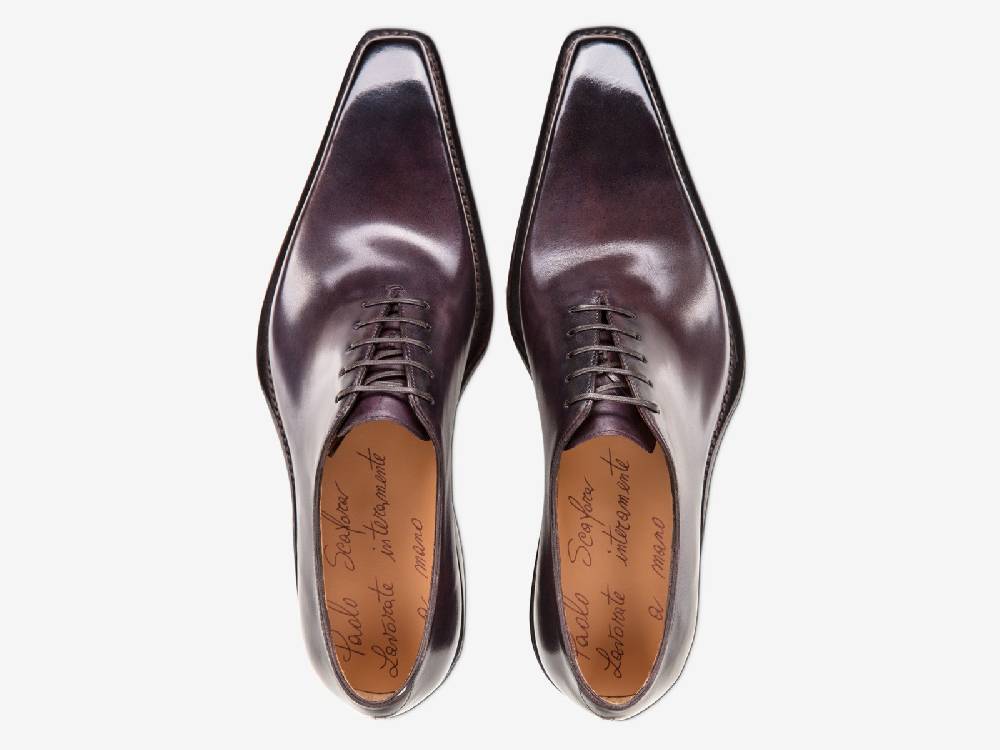 Paolo Sartori Art. 175SP Oxford in pelle Anticata Melanzana Fino al 55% di sconto