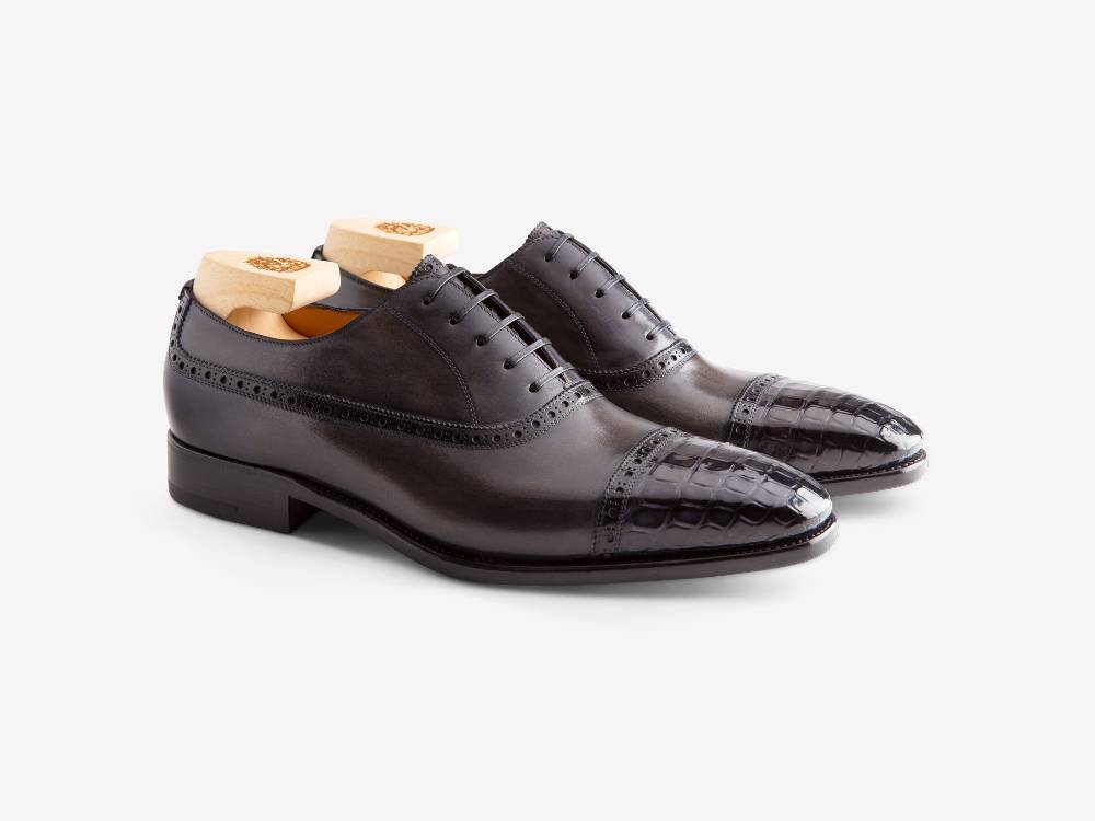 Paolo Sartori Art. 695 Oxford in pelle Anticata Grigio 2025