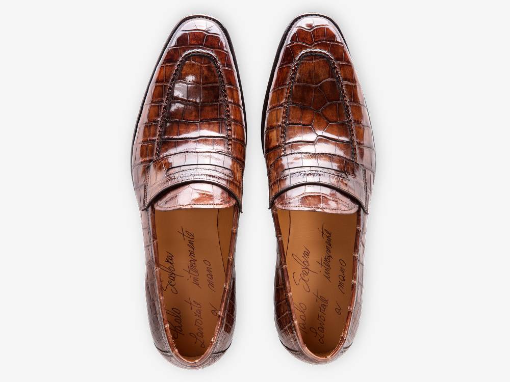 Paolo Sartori Art. 539 Mocassino in pelle Anticata Montella 50% di sconto con spedizione gratuita