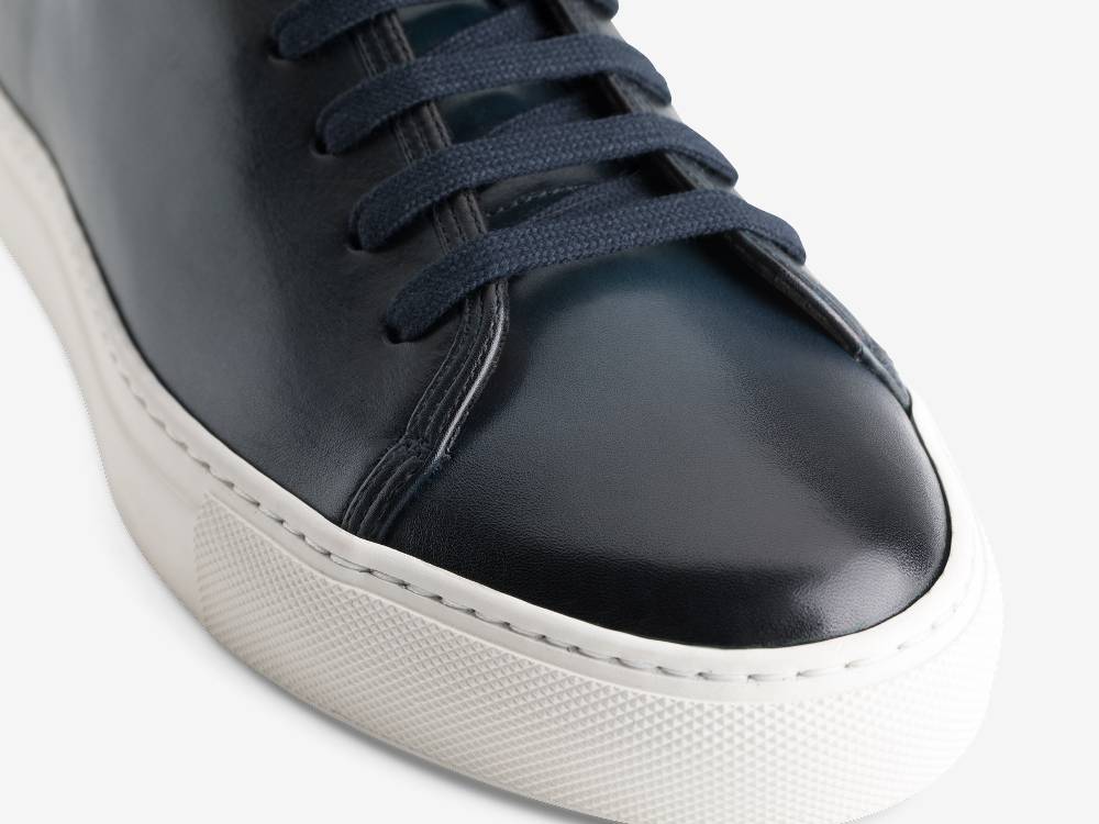 Paolo Sartori Art.Tenny1 Sneakers In Pelle Anticata Oceano Nuovo