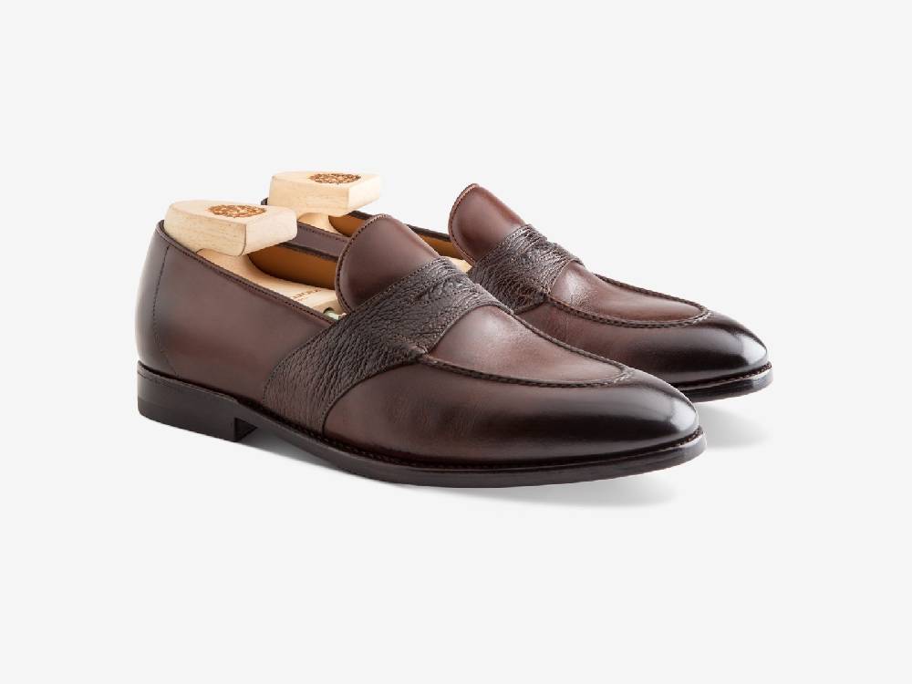 Paolo Sartori Art. 726 Loafer in Antiqued Montella Leather Consegna Veloce