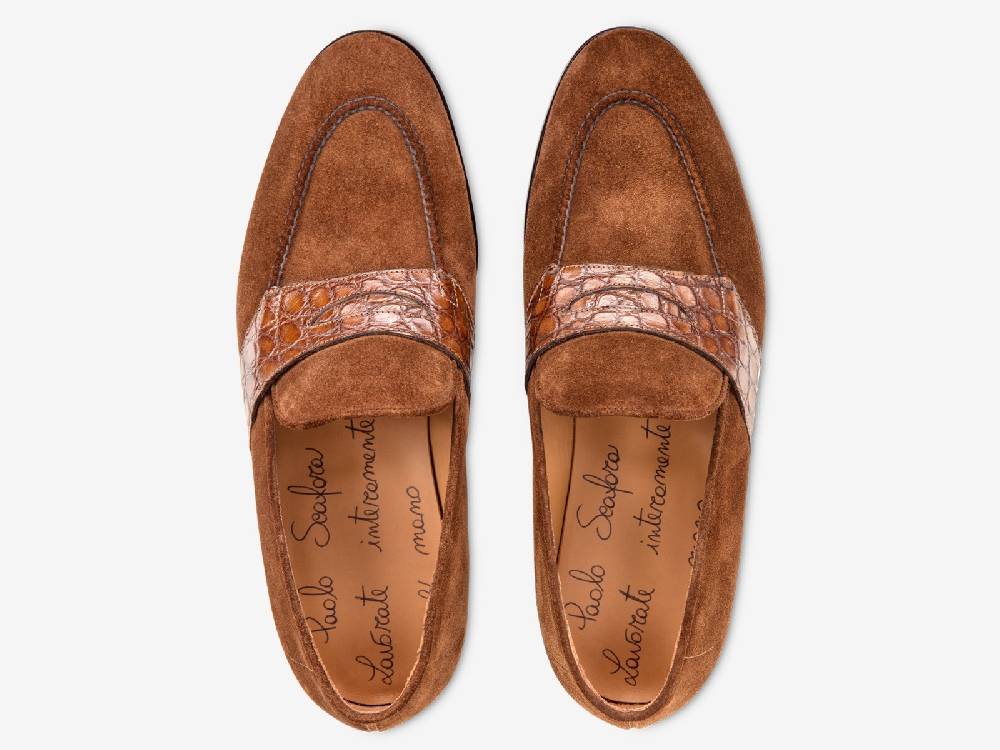 Paolo Sartori Art. 726 Loafer in Suede Snuff Promozione