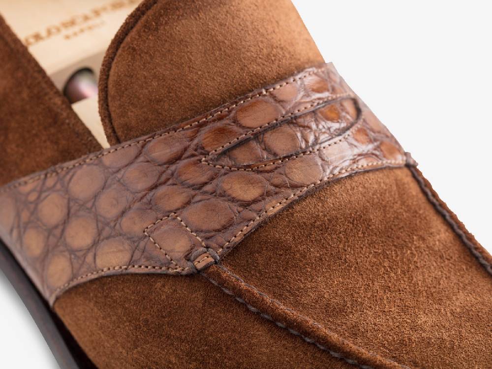 Paolo Sartori Art. 726 Loafer in Suede Snuff Promozione