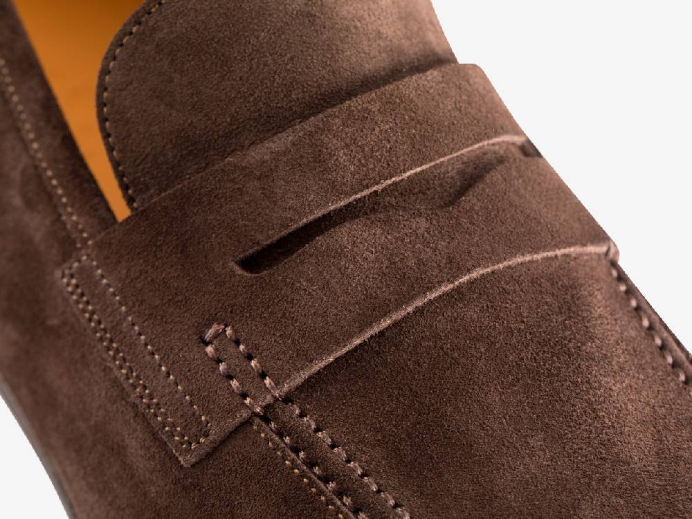 Paolo Sartori Art. 638 Mocassino in Camoscio Marrone scuro Prezzo Ridotto