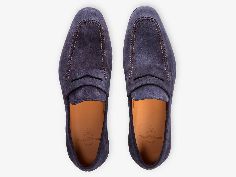 Paolo Sartori Art. 638 Mocassino in Camoscio Blue Convenienza