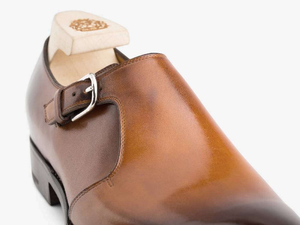 Paolo Sartori Art.655 Mono Fibbia in pelle Anticata Cognac Outlet