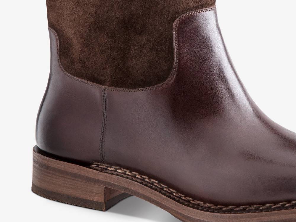 Paolo Sartori Art. 775 Boots in Suede and Antiqued Vietri Leather Online