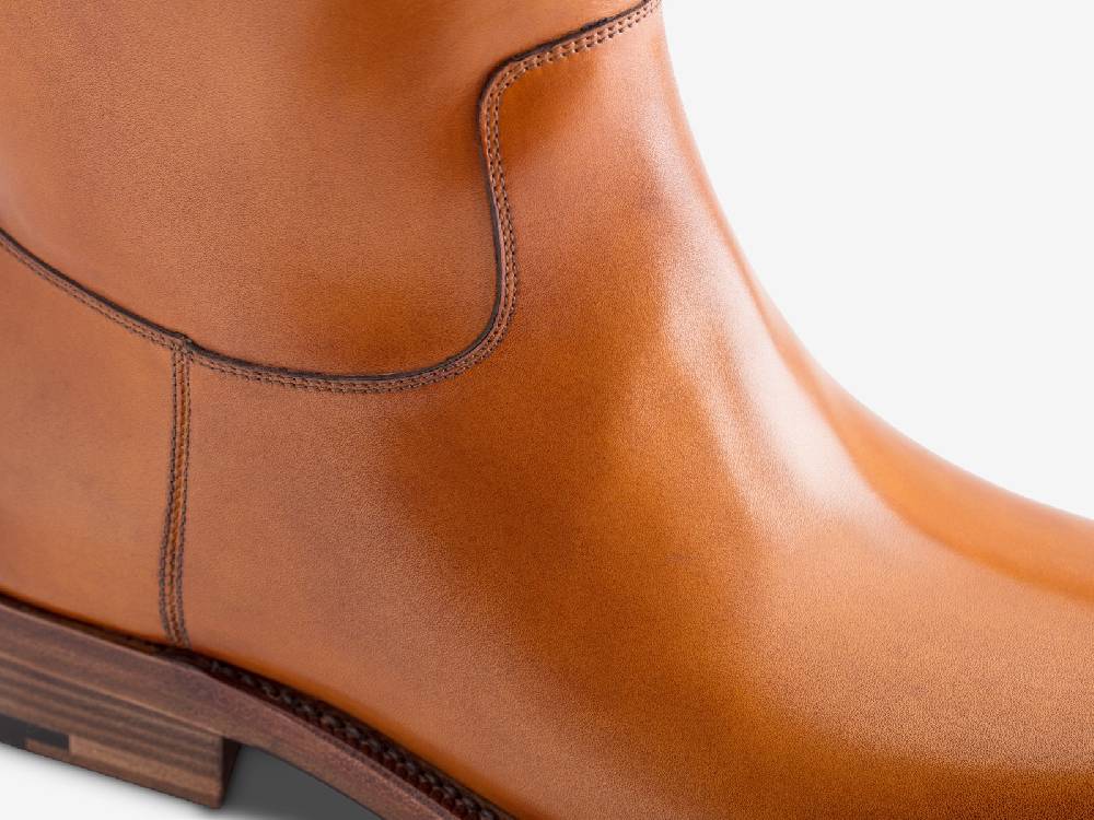 Paolo Sartori Art. 775 Boots in Antiqued Cognac Leather In Saldo
