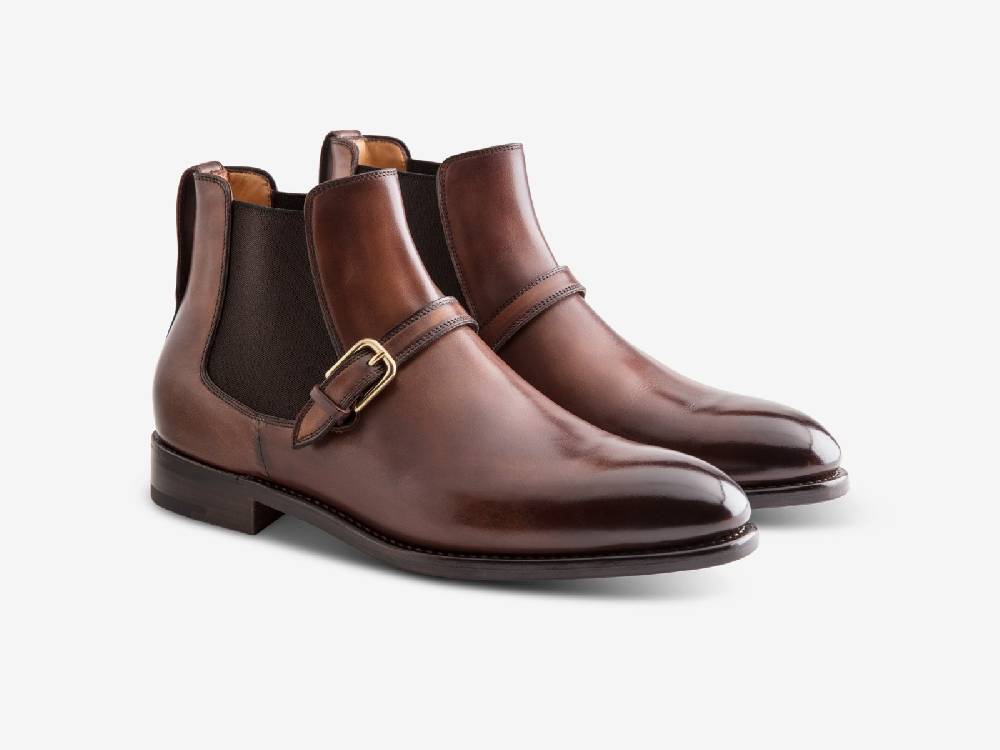 Paolo Sartori Art. 767 Chelsea Boot in Antiqued Montella Leather Italy