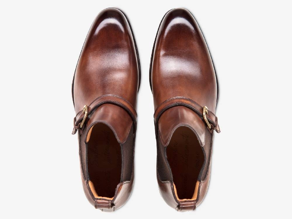 Paolo Sartori Art. 767 Chelsea Boot in Antiqued Montella Leather Italy