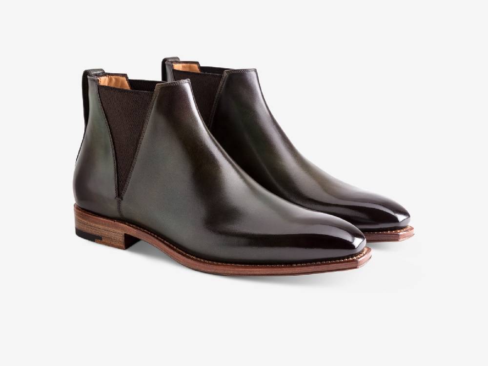 Paolo Sartori Art. 794 Beatles in Antiqued Olive Leather Italia
