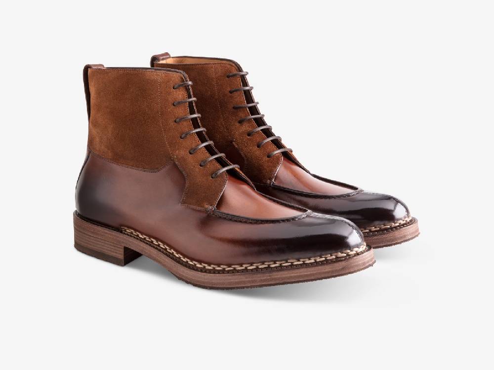Paolo Sartori Art. 795 Boots in Antiqued Amalfi Leather In Linea