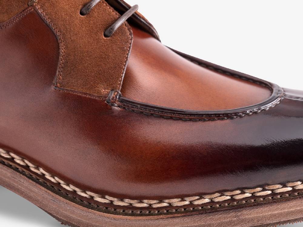 Paolo Sartori Art. 795 Boots in Antiqued Amalfi Leather In Linea