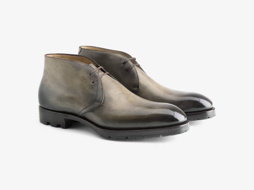 Paolo Sartori Art. 512 Desert Boot in Pelle Anticata Verdegris Pezzi Unici