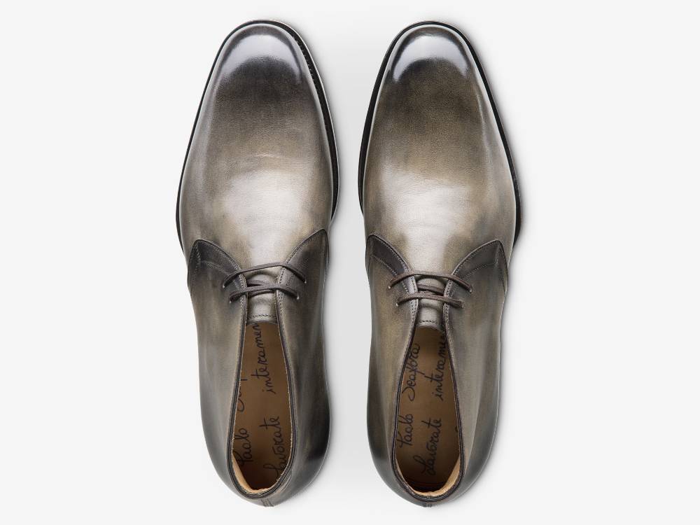 Paolo Sartori Art. 512 Desert Boot in Pelle Anticata Verdegris Pezzi Unici