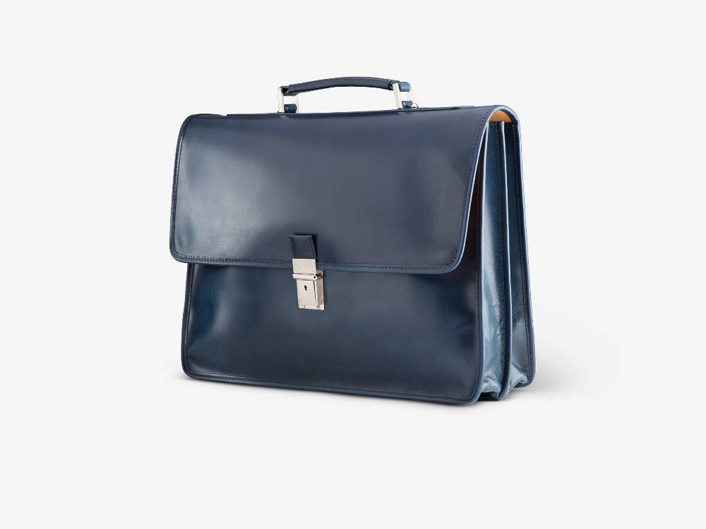 Paolo Sartori Briefcase Briefcase in pelle Anticata Oceano Negozi Online
