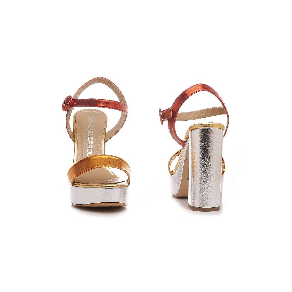 Giancarlo Paoli Sandali Donna PIP92 Laminato Arancio Spedizione Gratuita