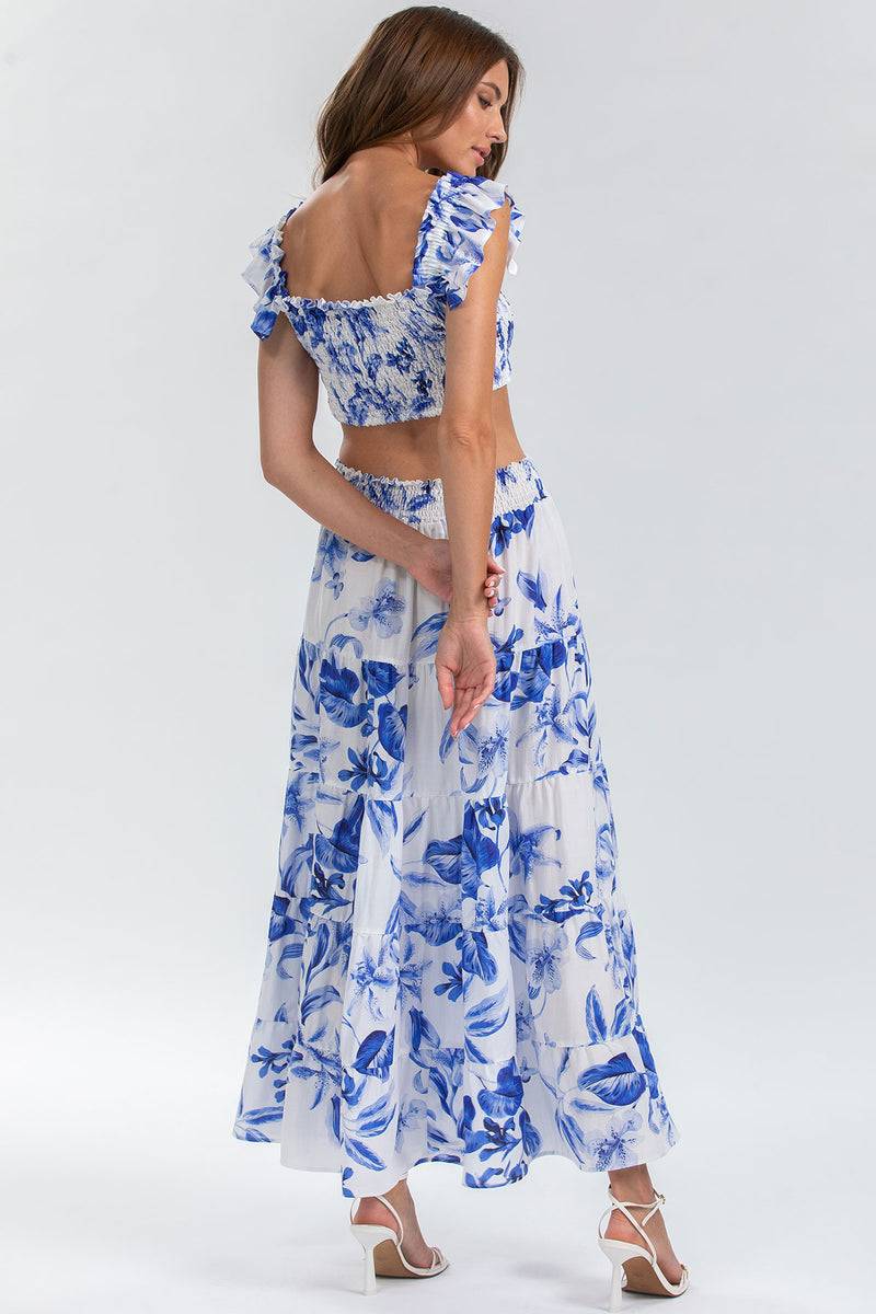Pietro Brunelli MARISOL Q168 | Maxi Gonna a Balze Stampata 2025