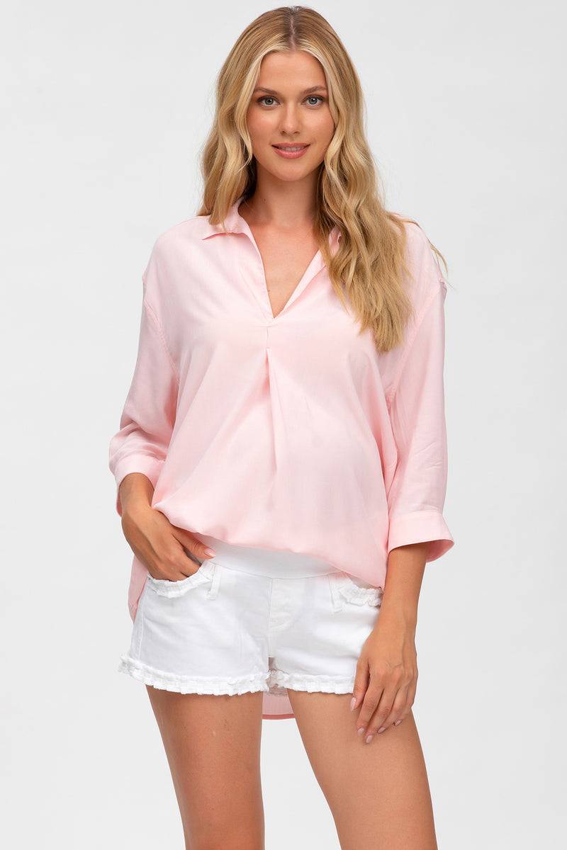 Pietro Brunelli BONNIE MINI SHORTS BIANCHI | Pantaloncini Premaman in Cotone