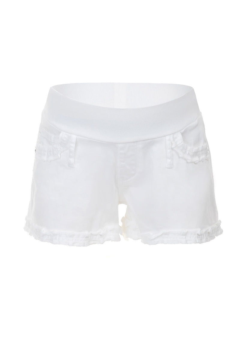 Pietro Brunelli BONNIE MINI SHORTS BIANCHI | Pantaloncini Premaman in Cotone Italia
