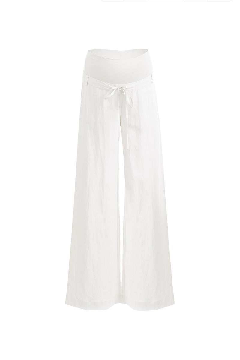 Pietro Brunelli JOSEPH | Pantaloni Premaman in Lino Bianchi Vendita