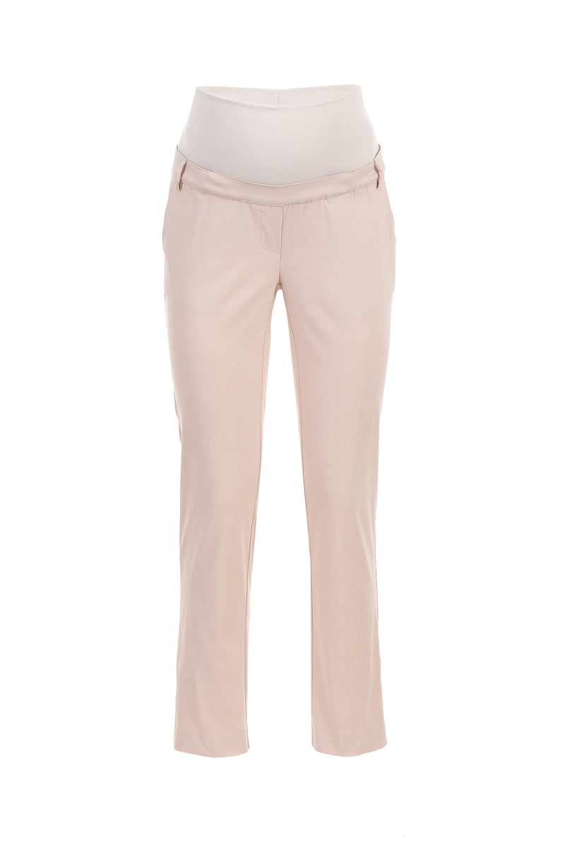 Pietro Brunelli ELWOOD | Pantaloni Premaman Elasticizzati Beige In Saldo