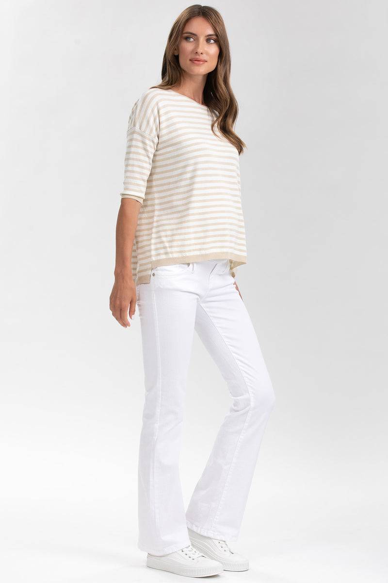 Pietro Brunelli GRADUATED FLARE | Jeans Premaman Svasati Bianchi In Linea