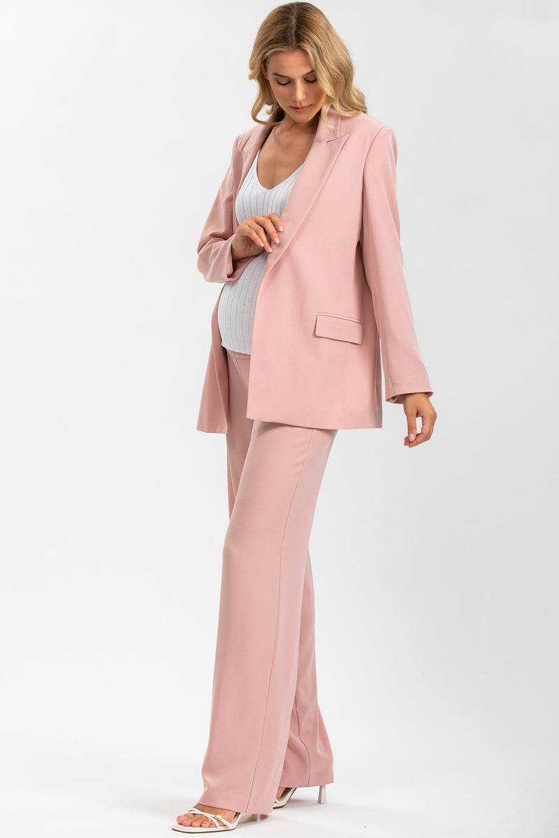 Pietro Brunelli FREDDIE | Pantaloni Premaman Rosa a Gamba Dritta Pezzi Unici