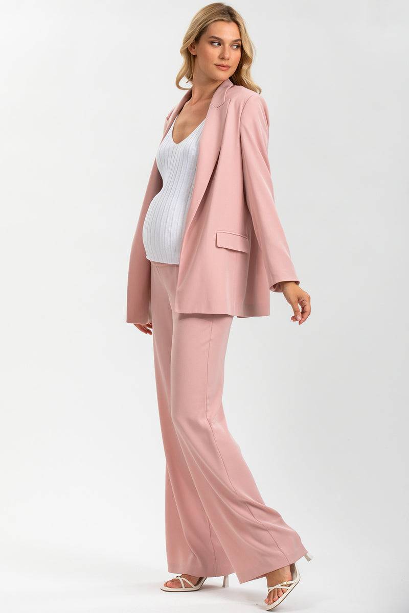 Pietro Brunelli FREDDIE | Pantaloni Premaman Rosa a Gamba Dritta Pezzi Unici