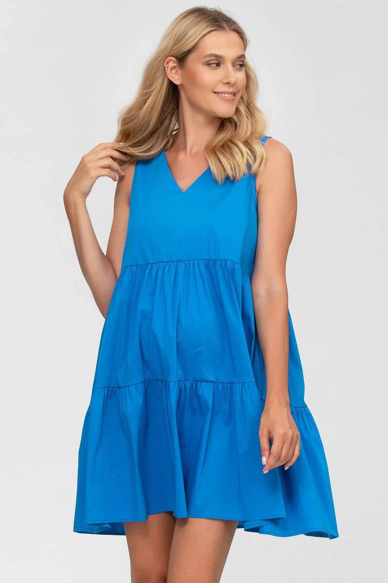 Pietro Brunelli MELODY | Abito Blu in Cotone con scollo a V Affare Del Giorno