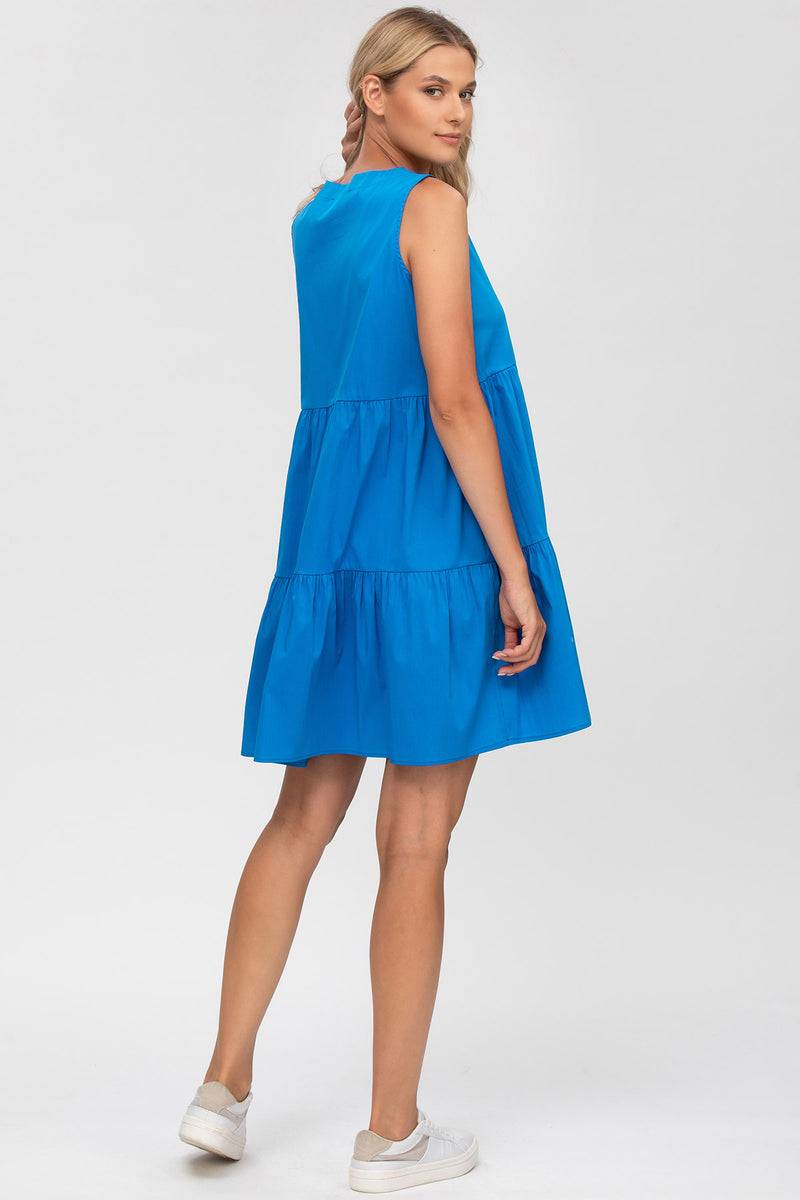 Pietro Brunelli MELODY | Abito Blu in Cotone con scollo a V Affare Del Giorno