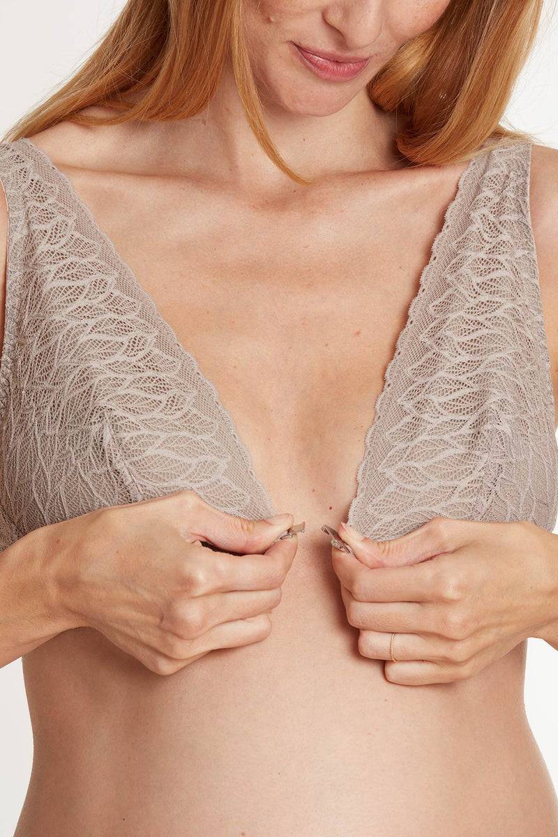 Pietro Brunelli BLISS TAUPE | Reggiseno Premaman e Allattamento con Apertura Frontale Pezzi Unici