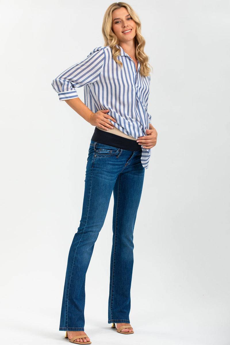 Pietro Brunelli SLIM BOOTCUT WA07 | Jeans Premaman con Gamba Leggermente Svasata Vendite Flash