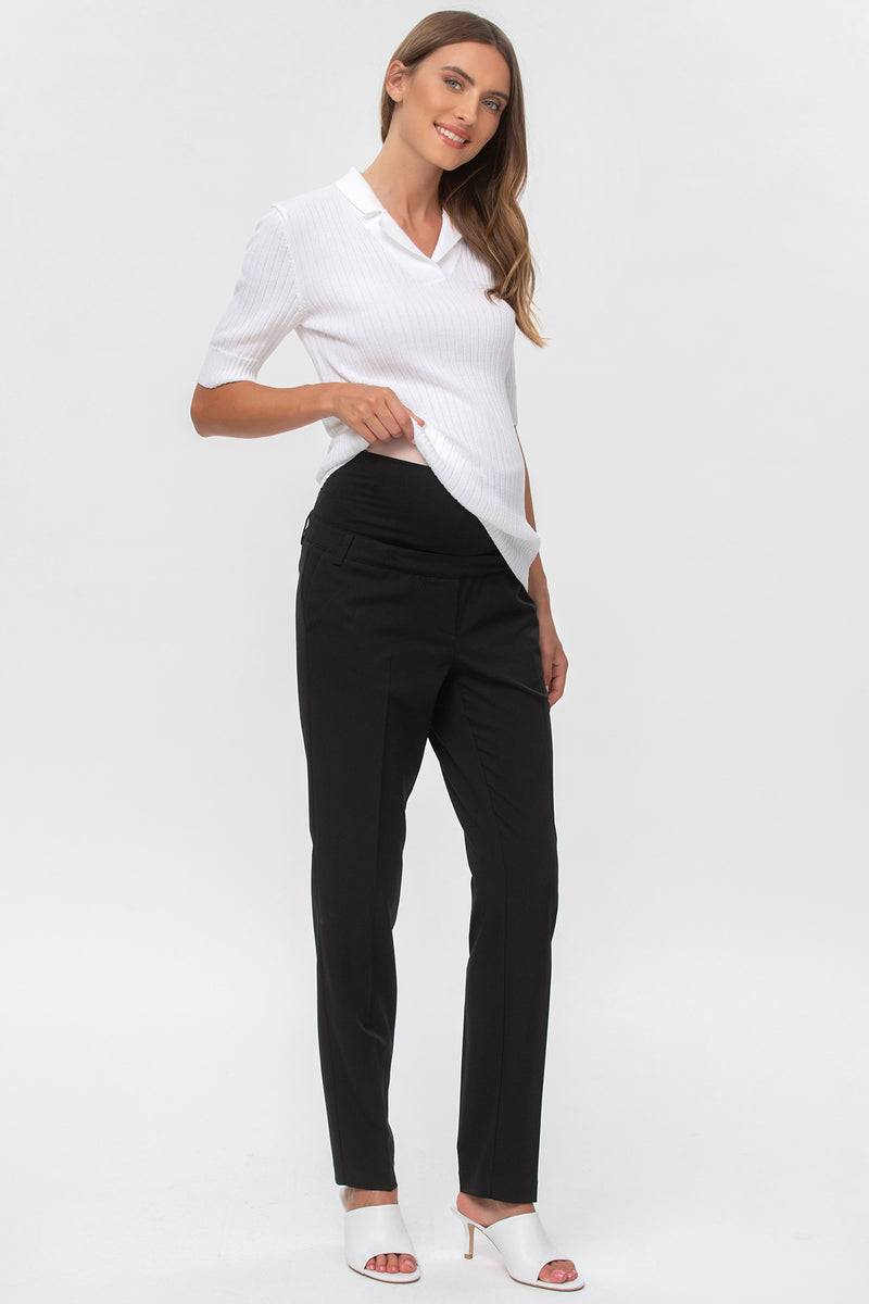Pietro Brunelli HARRY | Pantalone Premaman Slim Fit da Ufficio Nero Sconto