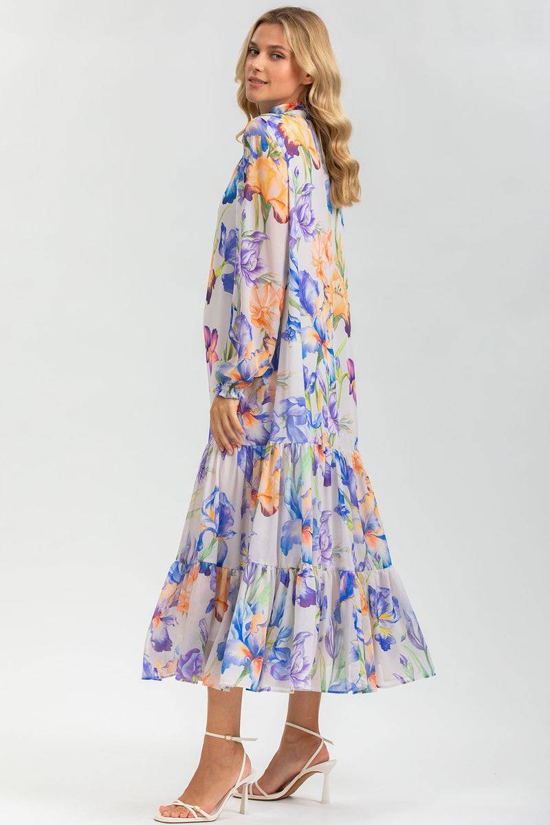 Pietro Brunelli NOEMI QA30 | Abito Premaman in Chiffon Stampato I Più Venduti