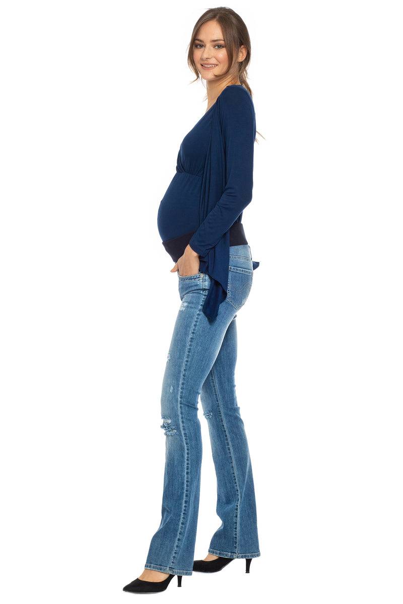 Pietro Brunelli SLIM BOOTCUT W607 | Jeans Premaman con Rotture Italia