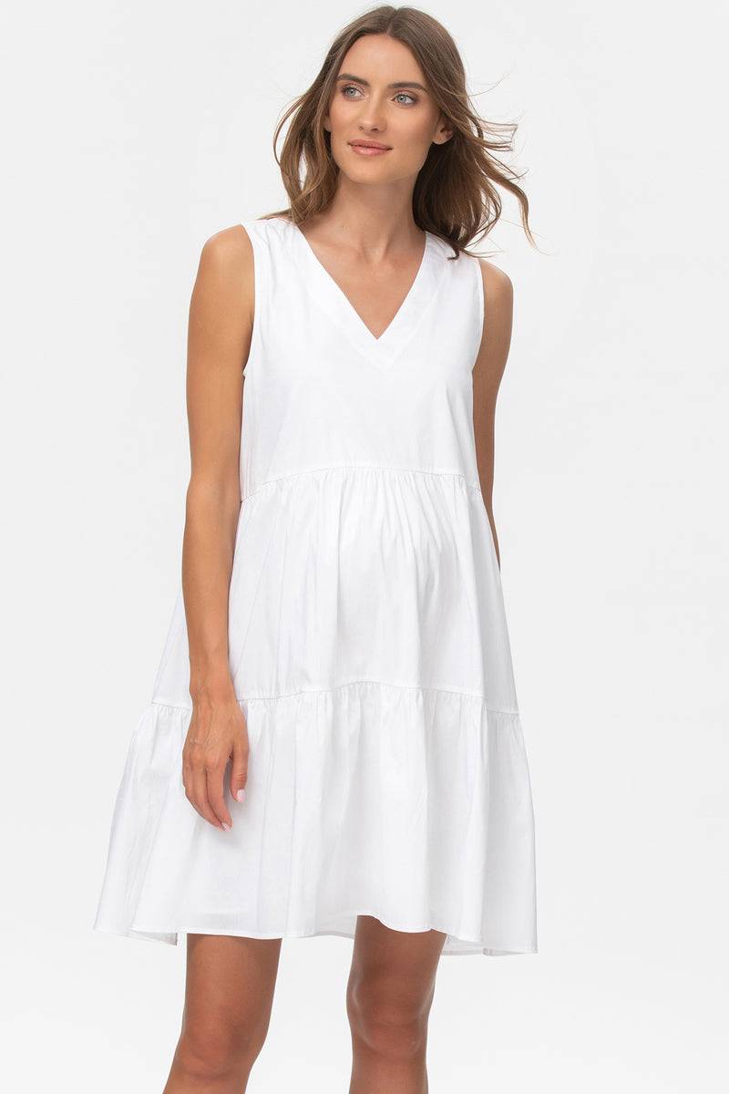Pietro Brunelli MELODY | Abito Premaman Bianco con scollo a V Negozi Online