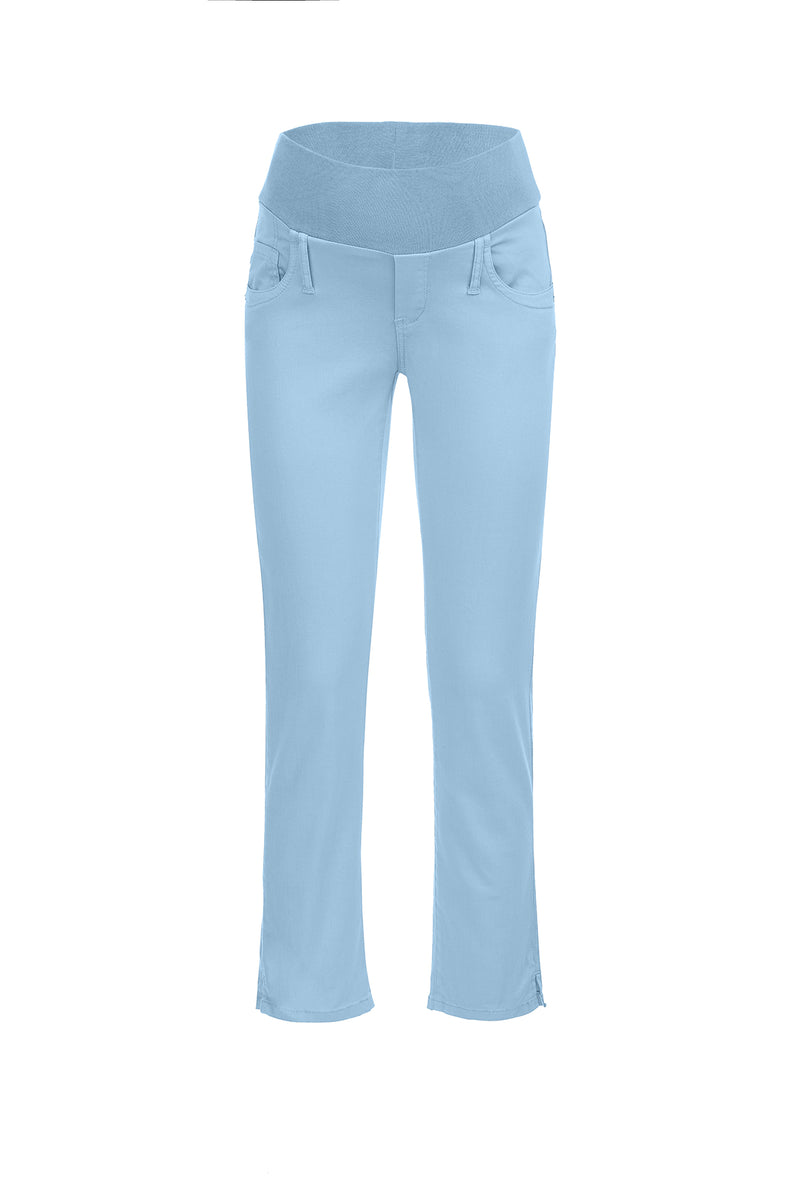 Pietro Brunelli CAPRI AZZURO | Pantaloni Premaman in Cotone Elasticizzato Hotsell