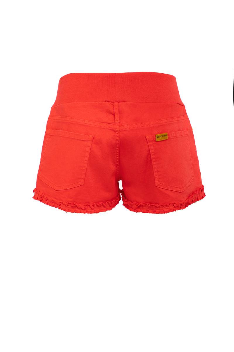 Pietro Brunelli BONNIE MINI SHORTS ROSSI | Pantaloncini Premaman in Cotone Vendite Flash