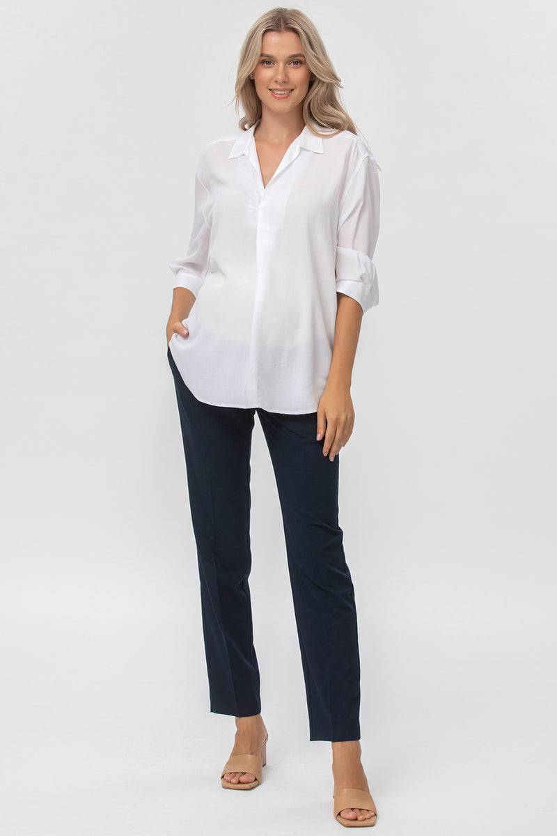Pietro Brunelli HARRY | Pantalone Premaman Slim Fit da Ufficio Blu Spedizione Gratuita