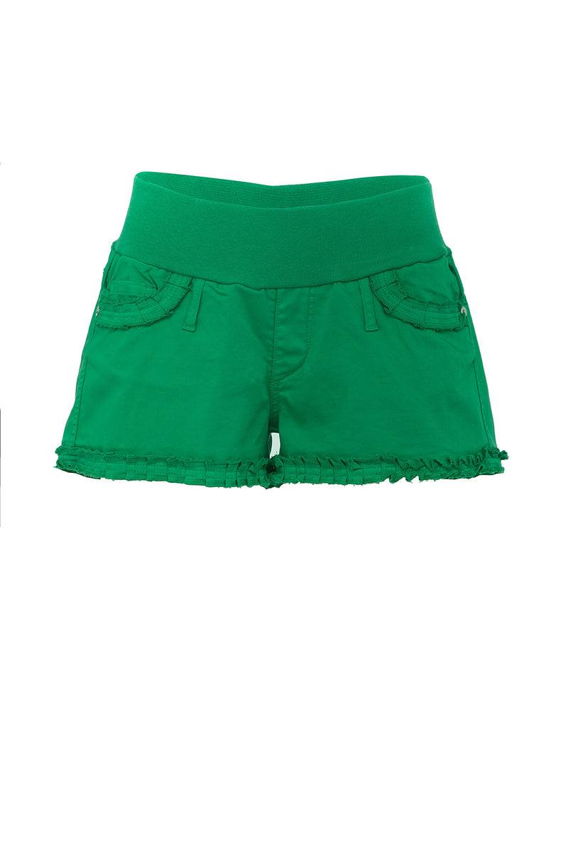 Pietro Brunelli BONNIE MINI SHORTS VERDE | Pantaloncini Premaman in Cotone Lightning offer