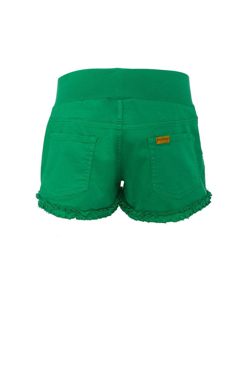 Pietro Brunelli BONNIE MINI SHORTS VERDE | Pantaloncini Premaman in Cotone Lightning offer