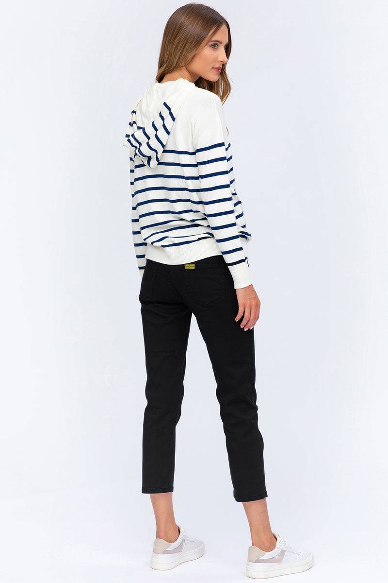 Pietro Brunelli CAPRI NERO | Pantaloni Premaman in Cotone Elasticizzato Convenienza