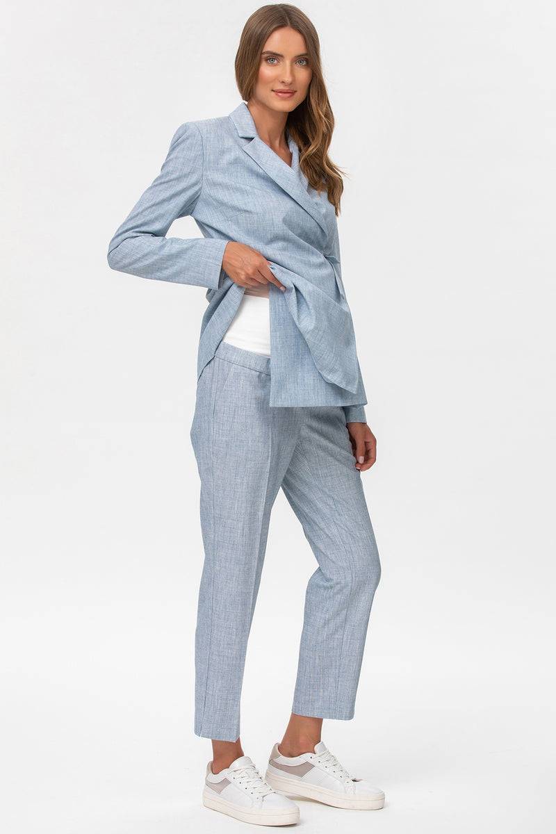 Pietro Brunelli KATE | Pantalone Premaman da Ufficio Azzurro Saldi