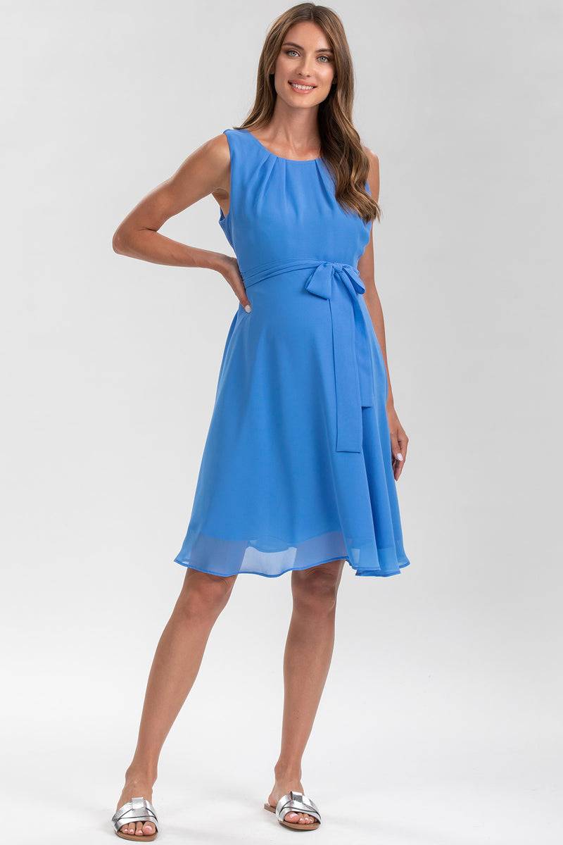 Pietro Brunelli TAMIGI | Abito Premaman in Chiffon Blu Cielo Offerte