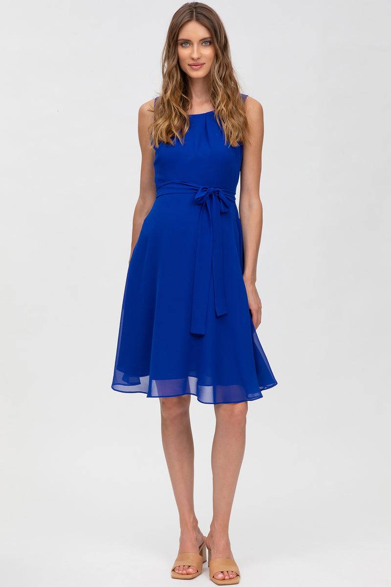 Pietro Brunelli TAMIGI | Abito Premaman in Chiffon Blu Zaffiro In Linea