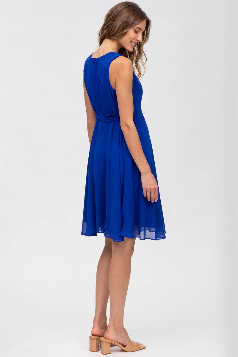 Pietro Brunelli TAMIGI | Abito Premaman in Chiffon Blu Zaffiro In Linea
